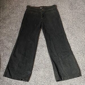 Y2K Wide Leg Low-Rise Dark Jeans